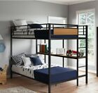 Full Over Twin Bunk Bed With Open Bookshelves-- Easy To Set Up