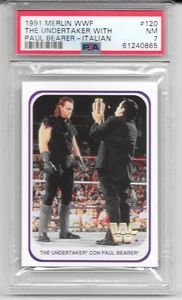 1991 Merlin Italian WWF Wrestling The Undertaker PSA 7 RC #120 RARE Paul Bearer - Picture 1 of 1