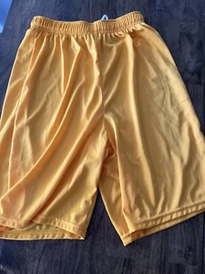 auqusta sportswear  boys  Gold  shorts  Youth L. Unlined Moisture Management - Picture 1 of 2