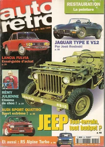 AUTO RETRO 210 LANCIA FULVIA COUPE JEEP JAGUAR TYPE E V12 AUDI SPORT QUATTRO - Imagen 1 de 3