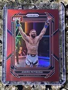 2023 UFC PANINI PRIZM Andre Petroski RC RED PRIZM 59/199 #171