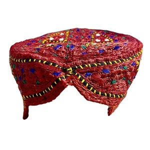 #4647 Embroiderd maroon cap beanie skull tribal cap - Picture 1 of 5