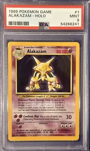 Pokemon PSA 9 MINT 1999 Alakazam Base Set Holo Card - Picture 1 of 3