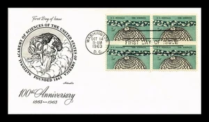 US COVER NATIONAL ACADEMY OF SCIENCES 100TH ANNIVERSARY FDC BLOCK OF 4 ARTMASTER - Picture 1 of 2
