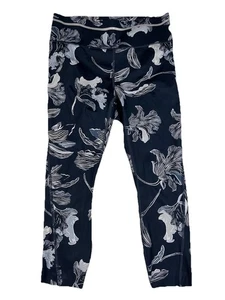 Athleta Damen Sonic Capri Leggings dunkelblau Blumen Yoga sportlich Medium - Bild 1 von 4