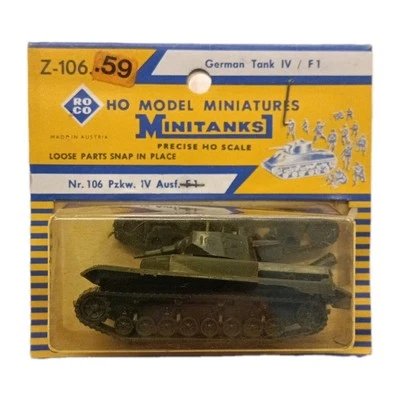 Panzer IV / F1 Germany WW2 Tank - H0 Model Miniatures ROCO nr. Z-106.59 DANNO - Immagine 1 di 4