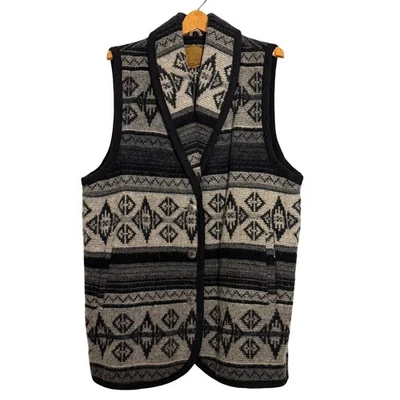 Vintage WOOLRICH Wool Blend Southwestern Button Down Lined Vest Pockets Mens XL - Image 1 of 4