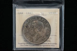 Canadá 1947. ($1) Un dólar. Punta 7 ICCS Calificado VF-30 - Imagen 1 de 3