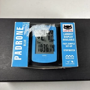 Cateye Padrone Wireless Bicycle Computer, Blue - Picture 1 of 8