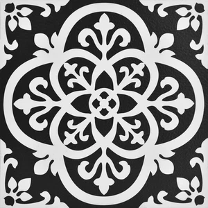 FP2475 Gothic Peel & Stick Floor Tiles, Black - Picture 1 of 7