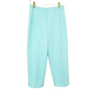 Alfred Dunner Pants Womens M / L Elastic Waist High Rise Made in USA Vintage 80s - Picture 1 of 13