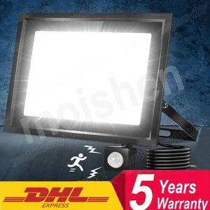 30W-200W LED Fluter Mit/Ohne Bewegungsmelder Scheinwerfer Außen Strahler Lampe - Bild 1 von 21