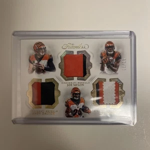 2018 flawless andy dalton Joe Mixon Aj Green captain Tri patch 15/15 Panini - Picture 1 of 3