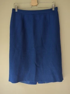 Jaeger Pure New Wool Electric Blue Pencil Skirt Size 14 - Picture 1 of 5