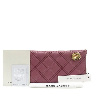 Marc_Jacobs C3112422 Lange Geldbörse Gold Logo Verziert Gesteppt Reißverschluss - Bild 1 von 4