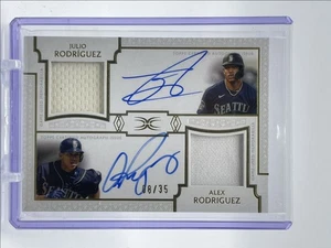 JULIO RODRIGUEZ ALEX RODRIGUEZ 2024 TOPPS DEFINITIVE DUAL PATCH AUTO /35 Q1739 - Picture 1 of 2