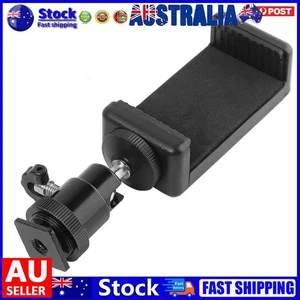 Metal Hot Shoe Pan Tilt Universal Ball Head+Phone Holder Selfie Clip Mount Stand - Bild 1 von 12