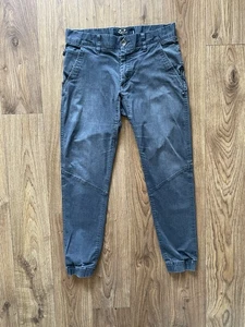 Oakley Chino Trousers Mens W33 L29 Grey Cuffed Slim Stretch Jeans Y2K VTG - Picture 1 of 9