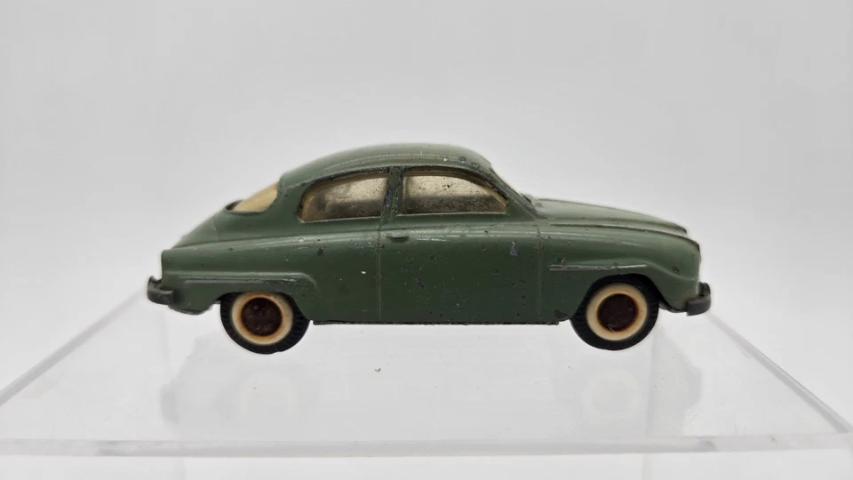 TEKNO (DENMARK) #827 SAAB 96  1:43 Scale Diecast Car Collectible Vtg Green Rare - Image 1 of 4