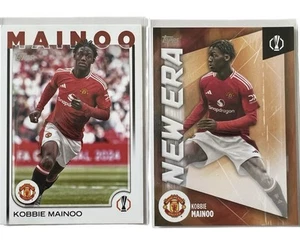 Lote (2) Topps Kobbie Mainoo 2024-25 - New Era NE-18 + Base #29 - Fútbol de Inglaterra - Imagen 1 de 2