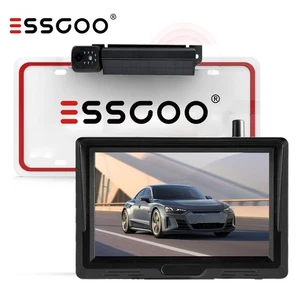 5'' Monitor + Wireless Backup Camera Solar Magnetic for Car Trailer Truck Bus RV - Picture 1 of 14