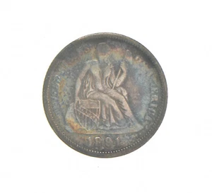 1891 Seated Liberty Dime *2406 - Picture 1 of 3
