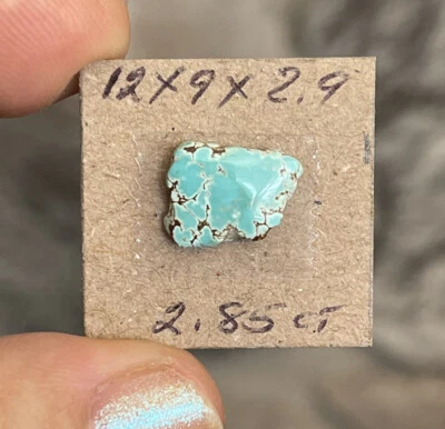 2.85ct 12x9x2.9mm Rare Fine Lavender Kazakhstan Turquoise Cabochon Free Form - Image 1 of 4