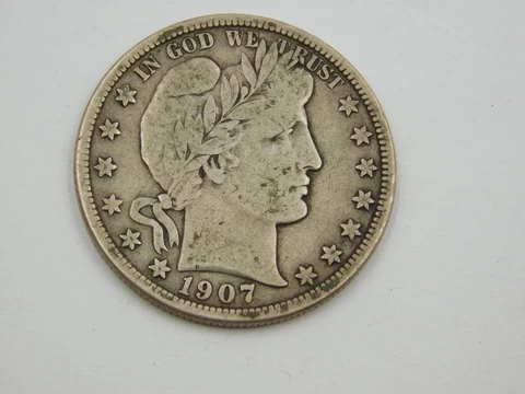 1907 D Barber Half Dollar, Better Date (0019) Cover