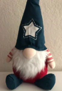 Gnome Plush - July 4th / Independence day - New w/o tags - red/white/blue - star - Picture 1 of 6