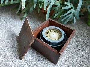 Vintage Ship Boat Yacht Compass Painted Grey Sestrel Boxed 13cm - Picture 1 of 6
