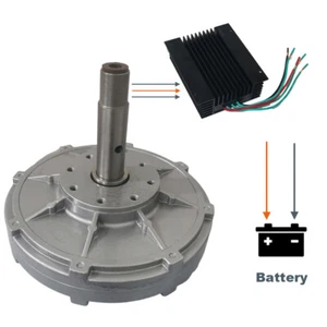 2000W Coreless Permanentmagnet Generator & MPPT Laderegler 24V 48V AC - Bild 1 von 10