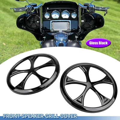 Motor Front Speaker Grill Trim Covers For Harley Tri Glide Ultra Limited Trike - Изображение 1 из 4