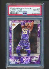 2019 Panini Black Friday #10 LeBron James Galactic Windows 05/25 PSA 10