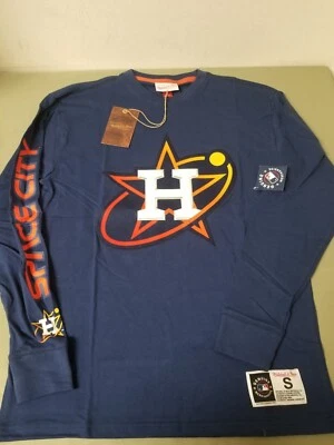New Mitchell & Ness Mens MLB Houston Astros City Connect Premium L/S T-Shirt. - Image 1 of 4