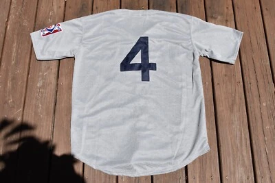 New Lou Gehrig NY New York Yankees Gray Heavyweight Baseball Jersey Men's Medium - Image 1 of 2