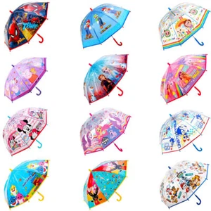 Kids Character Dome Umbrella Boys Girls Childrens Folding POE Panel Brolly - Picture 1 of 10