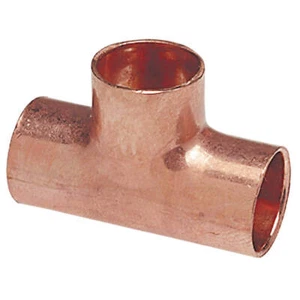NIBCO 611R 1/4X1/4X5/16 Reducing Tee,Wrot Copper,1/4"x1/4"x5/16" 39R621 - Picture 1 of 2
