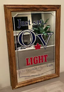 Molson Bar Mirror Canadian Just Say OV Light The Great Northern Light 20 3/4x 14 - Picture 1 of 5