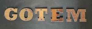 2 inch Rusty Letters Numbers Symbols  Order what you need GOTEM in stock Gift - Picture 1 of 1
