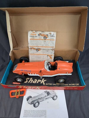 1961 Remco Shark High Speed Racer Battery Operated Orange Race Car TESTED - Image 1 of 4