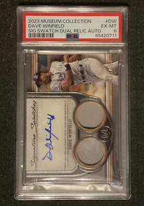 2023 Museum Coll. SIG DUAL SWATCH AUTO / 199 DAVE WINFIELD #DW PSA EX-MT 6 - Picture 1 of 7