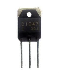 2pc NPN Audio Power Transistor 2SD1047 E Vceo=140V Ic=12A Pc=100W TO-3P Sanyo - Picture 1 of 2