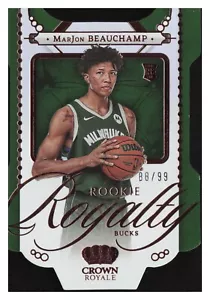 2022-23 Panini Crown Royale Rookie Royalty MarJon Beauchamp #24 RC #88/99 - Foto 1 di 2