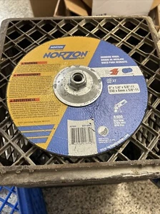 NORTON #21634, 9x1/4x5/8-11, TYPE 27 NORZON PLUS WHEEL - Picture 1 of 4
