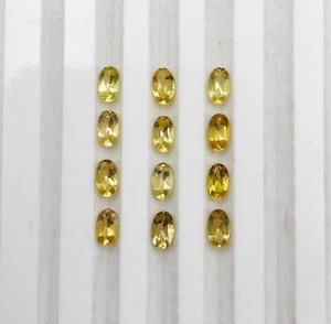 Natural Good Quality Yellow Beryl Oval Cut Loose Gemstone 16 Pcs 3*5 MM 3.50 CT - Picture 1 of 6
