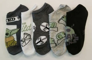 New! Star Wars The Madalorian Character Ladies No-Show Socks 5 Pairs *NWT* FS - Picture 1 of 7