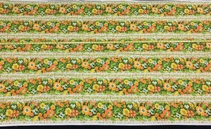 House N Home Vintage Gardine Rindenstoff 3+ Yards 116” x 45” Brights 70er Floral - Bild 1 von 8