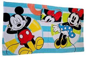 2 Disney Mickey Mouse and Minnie Summer Fun Beach Towels Large 40" x 70" - Picture 1 of 5