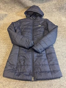 New Balance Women's Jacket Medium Blue Lined Long Sleeve Full Zip Puffer Jacket - Picture 1 of 9