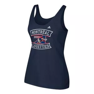 Camiseta sin mangas azul marino Montreal Alouettes CFL Adidas equipo para mujer ""Banner con logotipo de cinta - Imagen 1 de 1